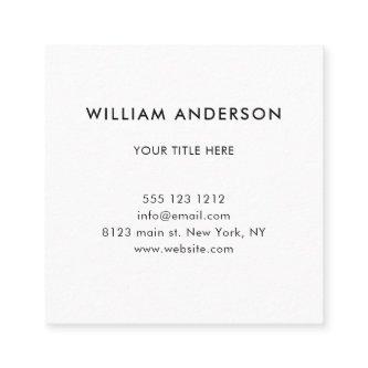 Minimalist Professional Corporate Black And White Square