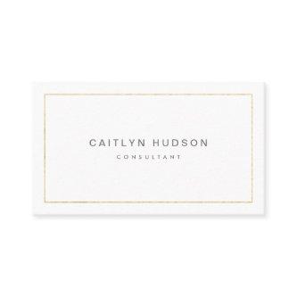 Minimalist Professional Elegant Gold and White