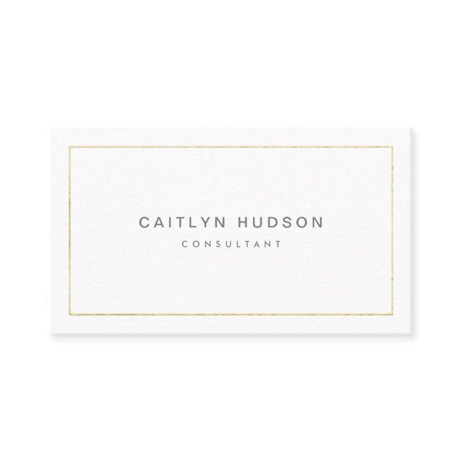 Minimalist Professional Elegant Gold and White