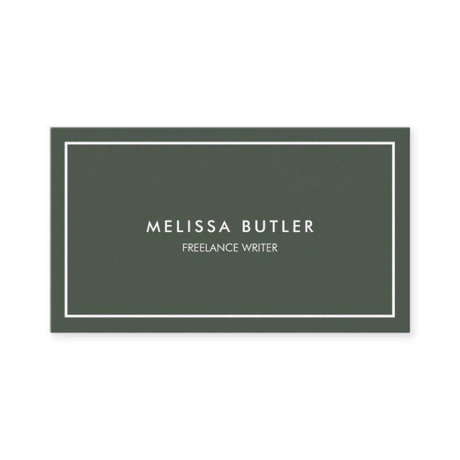 Minimalist Professional Elegant Green
