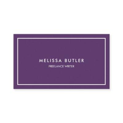 Minimalist Professional Elegant Purple