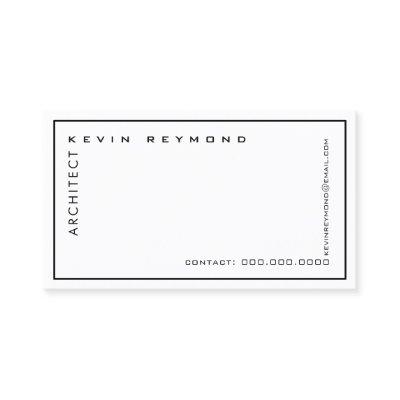 minimalist professional elegant white architect