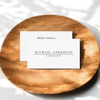 Minimalist Professional Elegant White