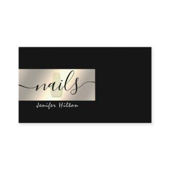 Minimalist professional  gold foil nails
