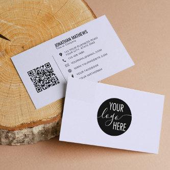 Minimalist Professional Lavender Company Logo QR