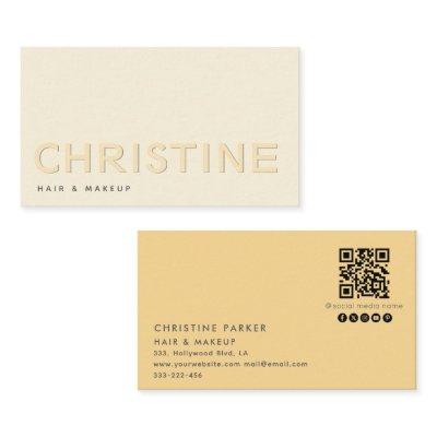 Minimalist professional letterpress  Qr code