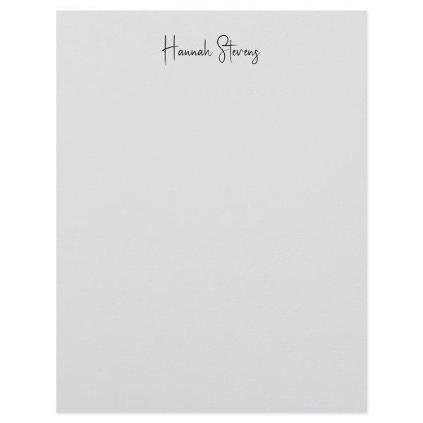 Minimalist Professional Modern Calligraphy Letterhead