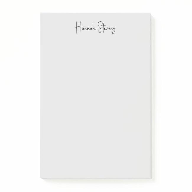 Minimalist Professional Modern Calligraphy Post-it Notes