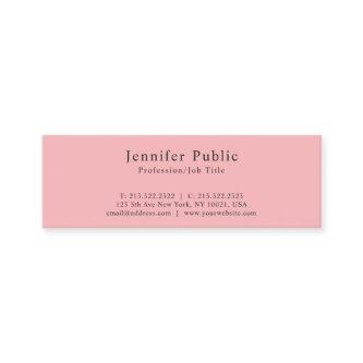 Minimalist Professional Modern Elegant Pink Plain Mini