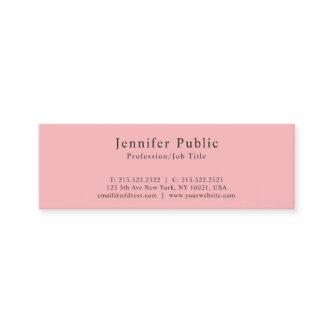 Minimalist Professional Modern Elegant Pink Plain Mini