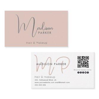 Minimalist professional monogram  Qr code