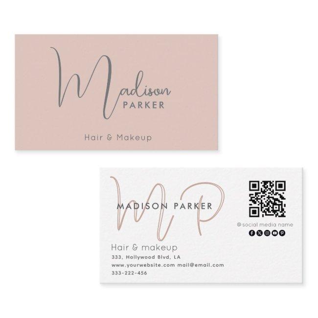 Minimalist professional monogram Qr code