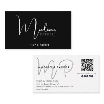 Minimalist professional monogram  Qr code