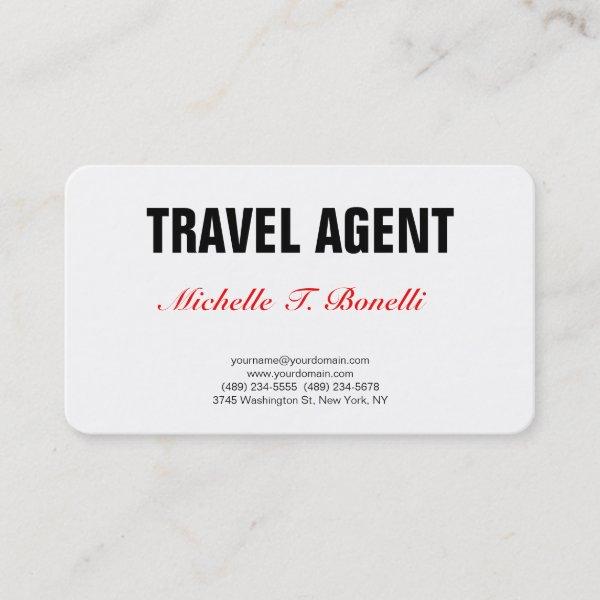 Minimalist Professional Plain Simple Travel Agent