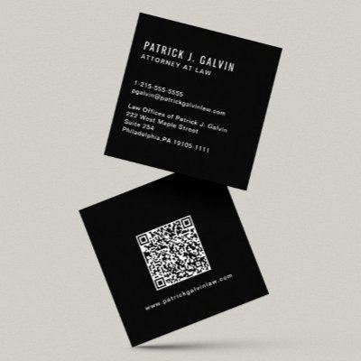 Minimalist Professional QR Code Black Square