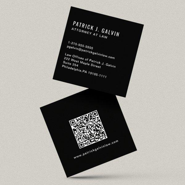 Minimalist Professional QR Code Black Square