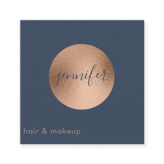 Minimalist professional  rose gold foil circle square