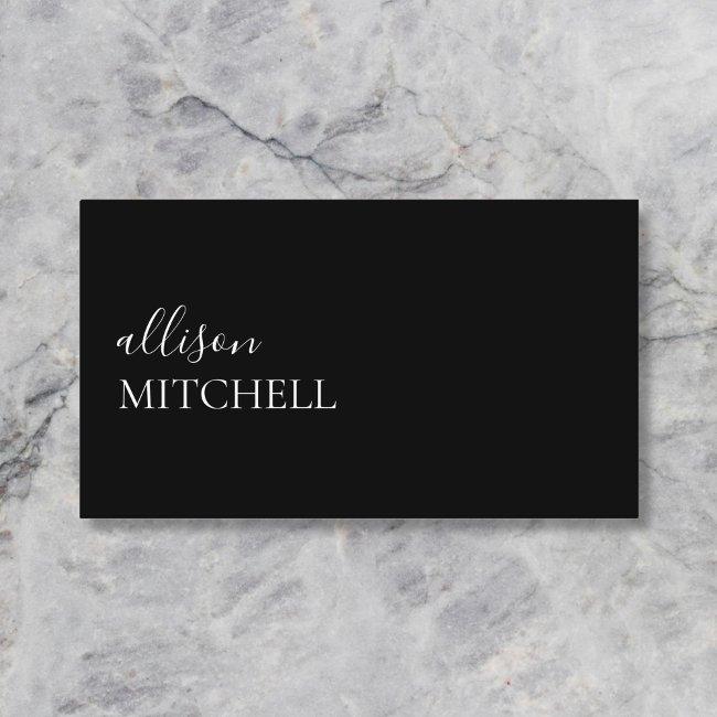 Minimalist Professional Script Elegant Black