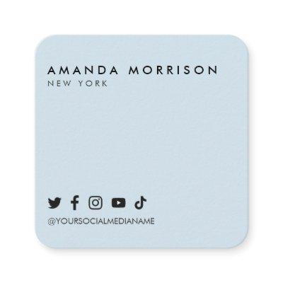 Minimalist Professional Social Media Light Blue Square
