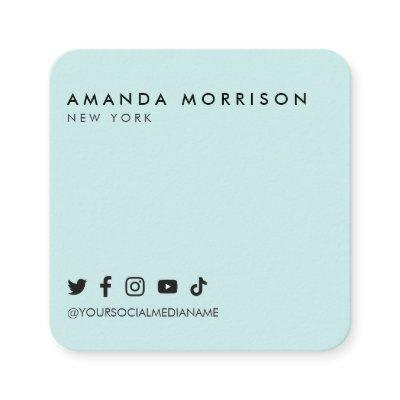Minimalist Professional Social Media Mint Square