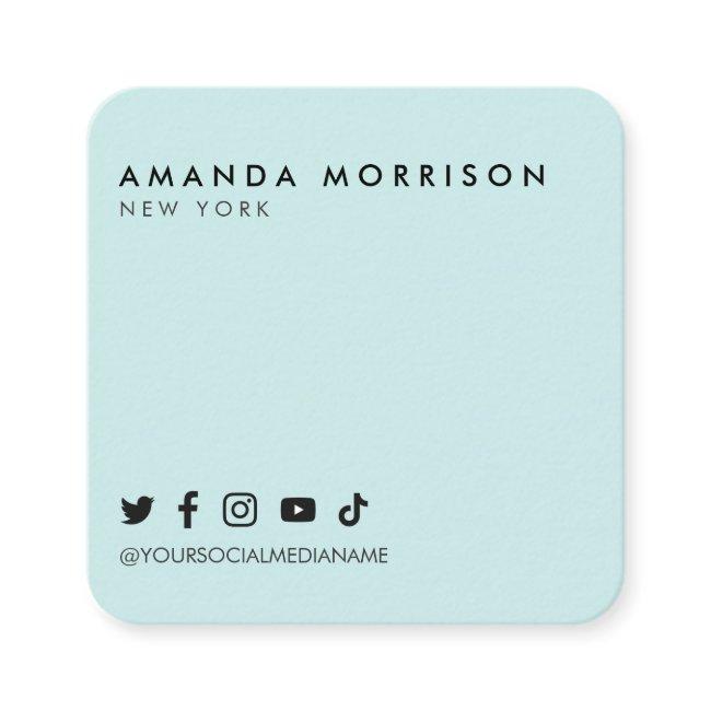 Minimalist Professional Social Media Mint Square