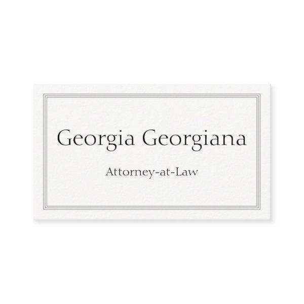 Minimalist & Professional, With Triple-Line Border