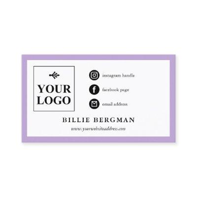 Minimalist Purple Black Social Media Your Logo