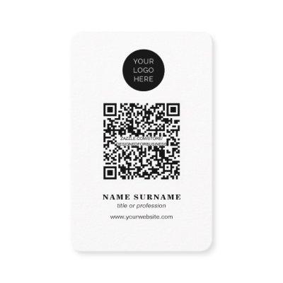 Minimalist-QR code-clean simple black and white