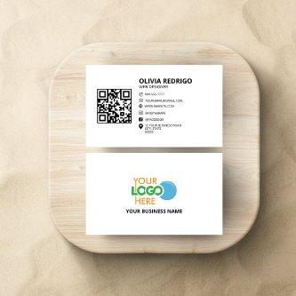 Minimalist QR Code Digital Networking Contact Info