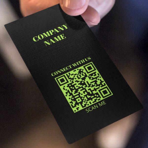 Minimalist QR Code Fluorescent Green