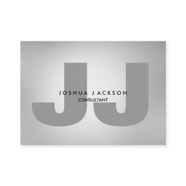 Minimalist Quality Grey Monogram Trendy Modern