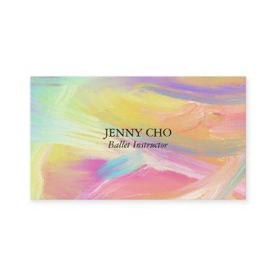 Minimalist rainbow painting textured