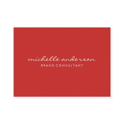 Minimalist Red with Cursive Text