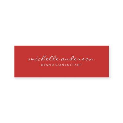 Minimalist Red with Cursive Text Mini
