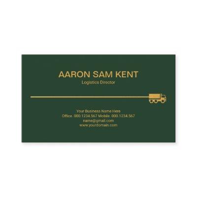Minimalist Retro Gold Truck Route Logistics