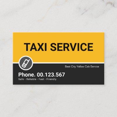 Minimalist Retro Yellow Taxi Layers Cab Driver