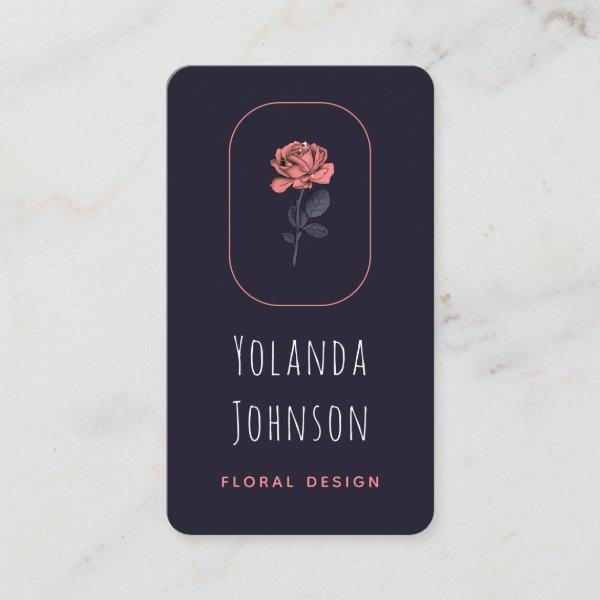Minimalist Rose Add Your Logo Social Media Florist
