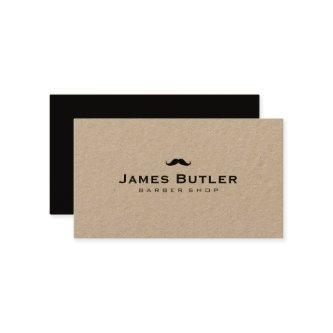 Minimalist Rustic Kraft Barber Shop Mustache