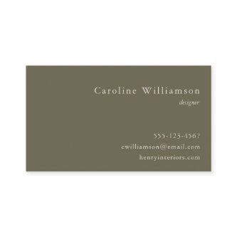Minimalist Sage Olive Green Elegant Professional