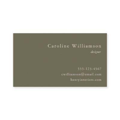 Minimalist Sage Olive Green Elegant Professional