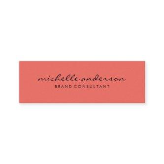 Minimalist Salmon Cursive Text Mini