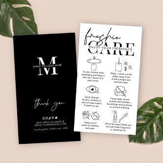 Minimalist Script Logo Car Freshie Care Guide