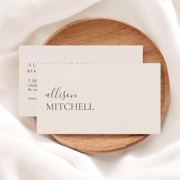 Minimalist Script Modern Beige