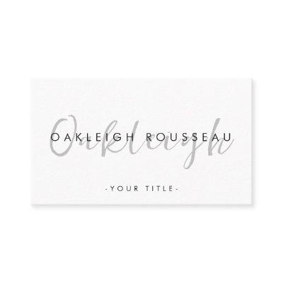Minimalist Script Modern