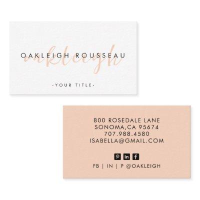 Minimalist Script Modern Coral Typography