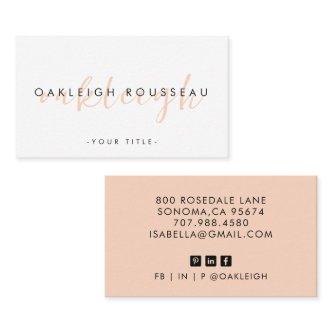 Minimalist Script Modern Coral Typography