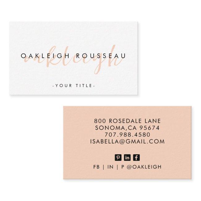 Minimalist Script Modern Coral Typography