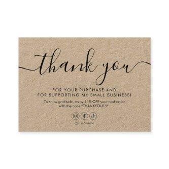 Minimalist Script Thank You Kraft