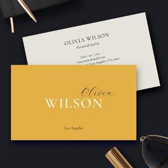 Minimalist Script Typography Mustard Yellow