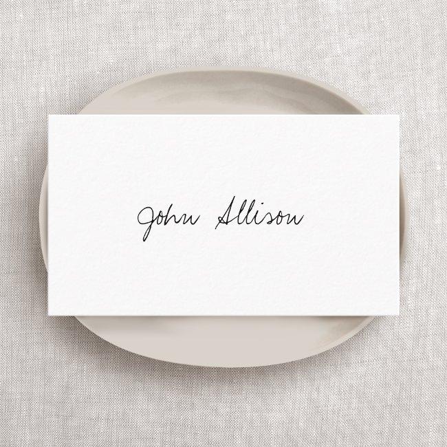 Minimalist Signature Script Modern Simple White